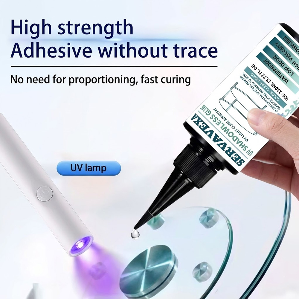Liquid Uv Glue Kit - Kit Colla UV Trasparente 110ml con