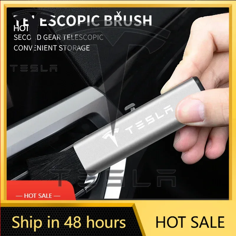 Dust Removal Sticker - Adesivo per auto Tesla, spazzola morbida