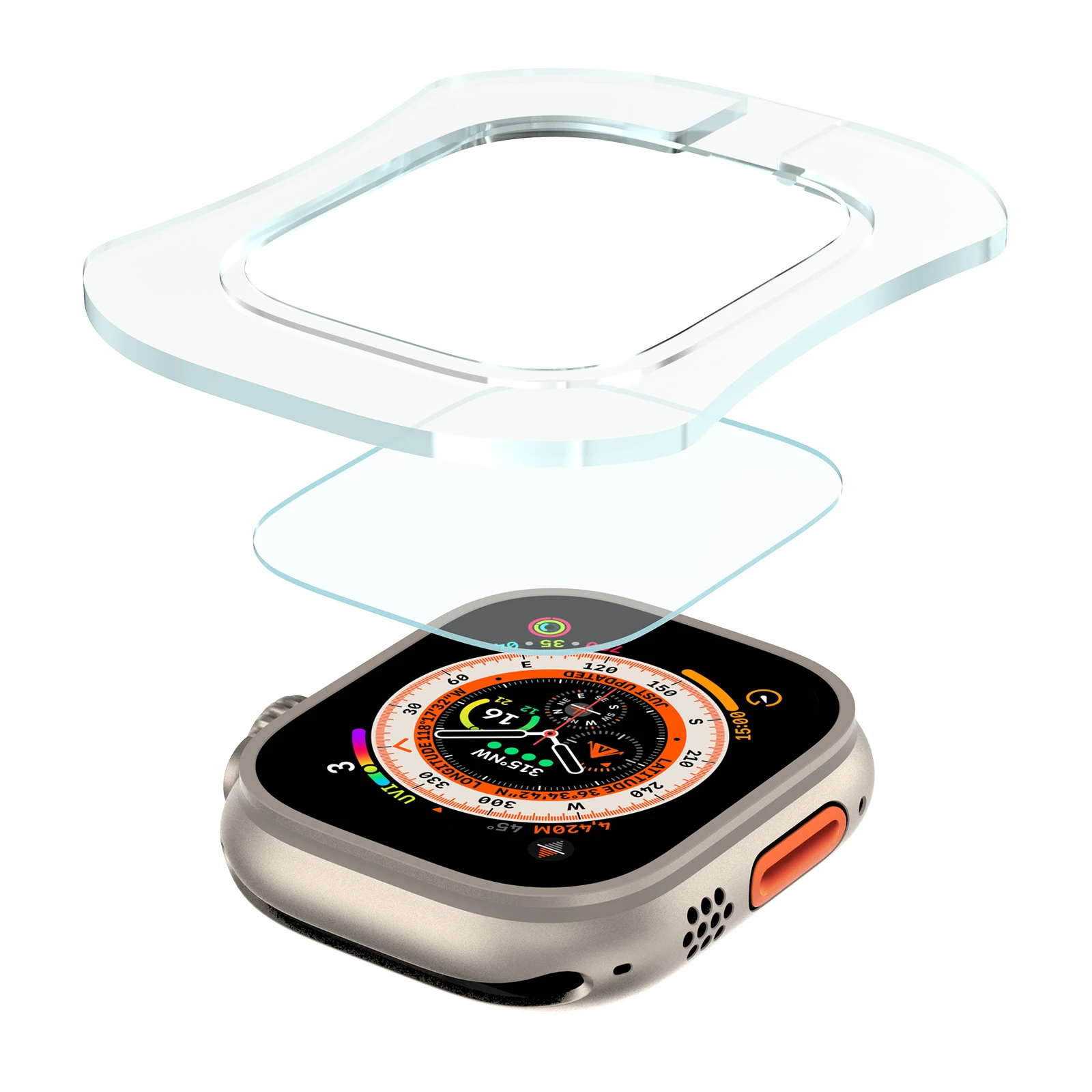 Screen Alignment Tool - Vetro temperato per Apple Watch Ultra